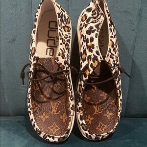 Hey Dudes Custom Womens Shoes Size Upcycle Size 39 (size 8 us)